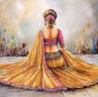 Sabeen Rashid, 24 x 24 Inches, Acrylic on Canvas, Figurative Painting, AC-SBRS-024